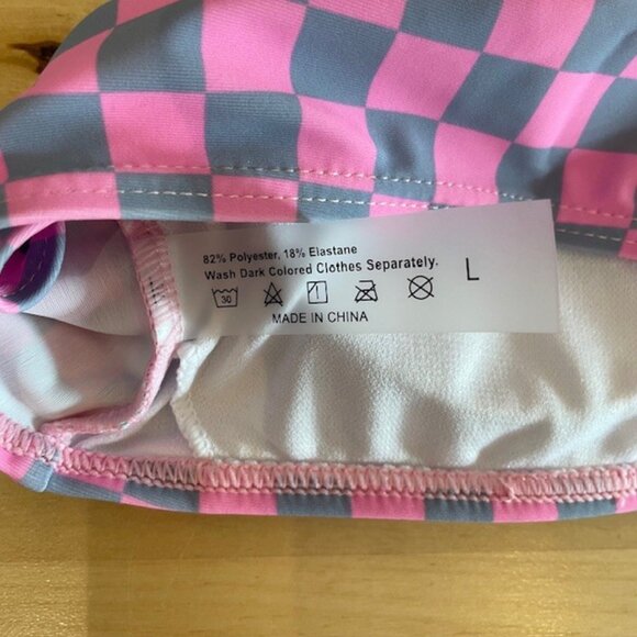 Bikini Set // Checkerboard Print // Size Large - Picture 6 of 6